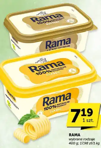 Margaryna Rama 100% roślinne składniki