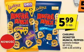 Chrupki Monster Munch, Peppies różne rodzaje Lorenz