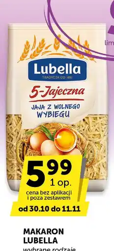 Groszek Makaron Lubella 5-Jajeczna jaja z wolnego wybiegu wybrane rodzaje oferta