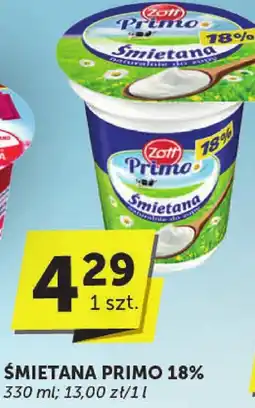 Groszek Śmietana Primo 18% 330 ml Zott oferta