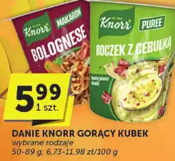 Groszek Danie Knorr Gorący Kubek wybrane rodzaje 50-89 g oferta