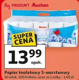 Auchan Papier toaletowy biały Auchan oferta