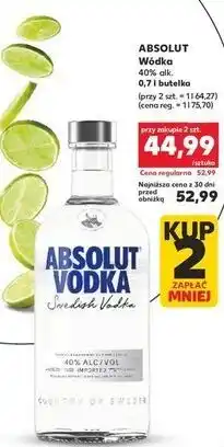 Kaufland Wódka Absolut Vodka oferta