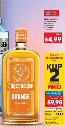 Kaufland Likier orange Jagermeister oferta