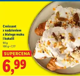 Lidl Croissant z nadzieniem z białego maku i bakalii Lidl oferta