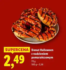 Lidl Donut Halloween z nadzieniem pomarańczowym Lidl oferta