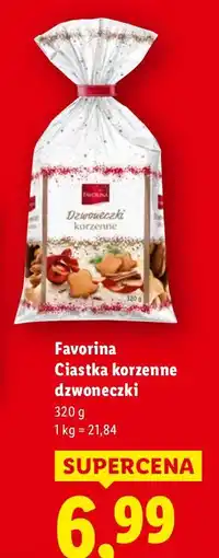 Lidl Ciastka Favorina Ciastka korzenne dzwoneczki oferta