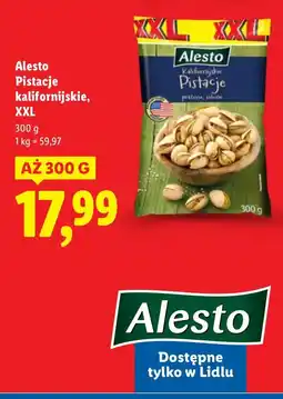 Lidl Pistacje kalifornijskie Alesto XXL 300 g oferta