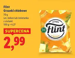 Lidl Grzanki Flint chleb ser, bekon lub śmietanka z ziołami oferta