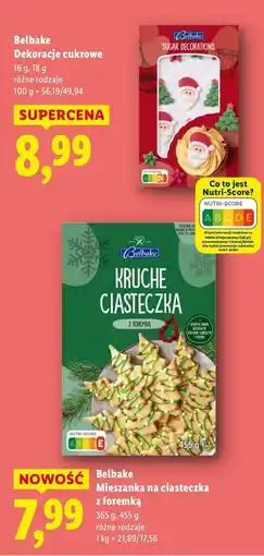 Lidl Mieszanka na ciasteczka z foremką Belbake oferta