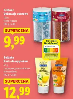 Lidl Pasta do wypieków Belbake cytrynowa, pomarańczowa lub waniliowa oferta