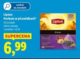 Lidl Herbata w piramidkach Lipton, różne rodzaje oferta