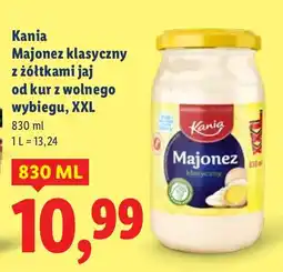 Lidl Majonez klasyczny z żółtkami jaj od kur z wolnego wybiegu XXL Kania oferta