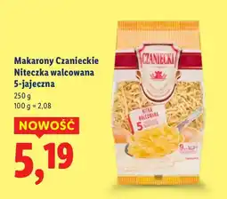 Lidl Makaron Czanieckie Niteczka wałcowana 5-jajeczna oferta
