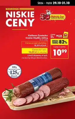 Biedronka Kiełbasa żywiecka Kraina Wędlin 600g oferta
