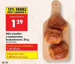 Biedronka Mini ciastko z nadzieniem budyniowym, 35 g Biedronka oferta