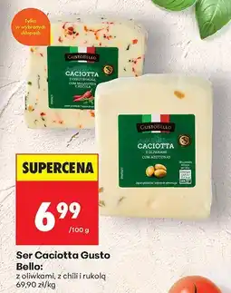 Biedronka Ser Caciotta Gusto Bello: z oliwkami z chili i rukolą oferta