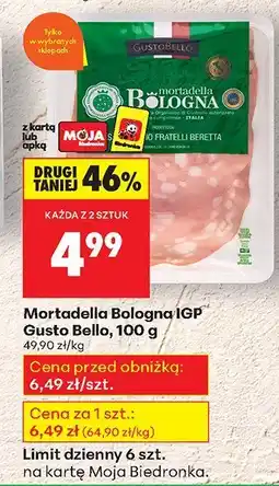Biedronka Mortadella Bologna IGP Gusto Bello oferta