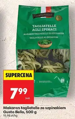 Biedronka Makaron tagliatelle ze szpinakiem Gusto Bello oferta