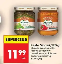 Biedronka Pesto Monini, calabrese z papryka i ricotta oferta