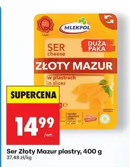 Biedronka Ser Złoty Mazur plastry Mlekpol oferta