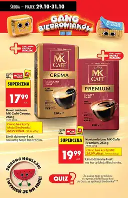 Biedronka Kawa mielona MK Café Premium, 250 g oferta