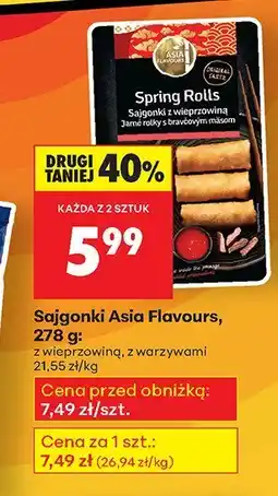 Biedronka Sajgonki Asia Flavours, 278 g: z wieprzowiną, z warzywami oferta