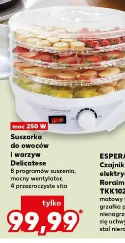 Kaufland Suszarka do owoców i jarzyn delicatese Esperanza oferta
