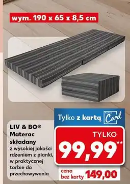 Kaufland Materac składany 190 x 65 8.5 cm Liv & Bo oferta