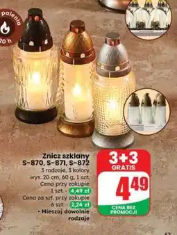 Dino Znicz szklany S-870, S-871, S-872 oferta
