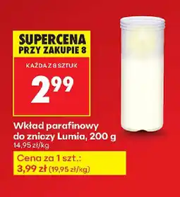 Biedronka Wkład parafinowy do zniczy Lumia, 200 g oferta
