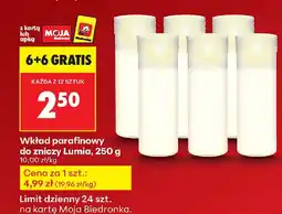 Biedronka Wkład parafinowy do zniczy Lumia, 250 g oferta