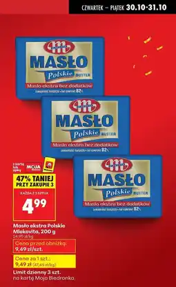 Biedronka Masło ekstra Mlekovita Polskie oferta