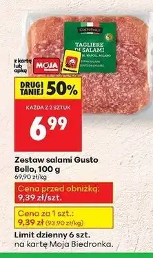 Biedronka Zestaw salami Gustobello oferta