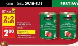 Biedronka Pomidory krojone z cebulą i czosnkiem Gustobello oferta