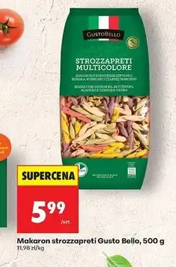 Biedronka Makaron strozzapreti multicolore Gustobello oferta