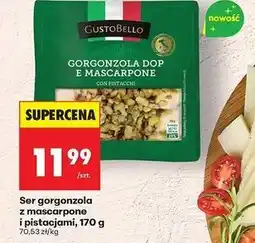 Biedronka Ser gorgonzola z mascarpone i pistacjami Gustobello oferta