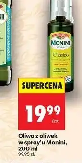 Biedronka Oliwa z oliwek extra virgine spray Monini Classico oferta