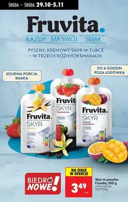 Biedronka Jogurt mango marakuja saszetka Fruvita Skyr oferta