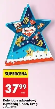Biedronka Kalendarz adwentowy gwiazda Kinder oferta