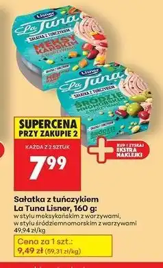 Biedronka Sałatka z tuńczykiem w stylu śródziemnomorskim Lisner La Tuna oferta