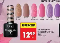 Biedronka Żel budujący glitter dark violet Niuqi oferta