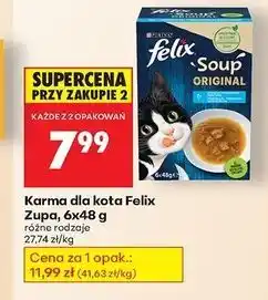 Biedronka Karma dla kota dorsz tuńczyk Purina Felix Soup Original oferta