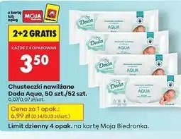 Biedronka Chusteczki nawilżane aqua Dada oferta