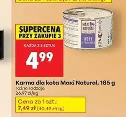 Biedronka Karma dla kota indyk z przepiórką Maxi Natural oferta