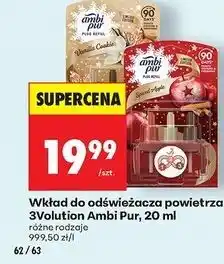 Biedronka Wkłady zapachowe vanilla cookie Ambi Pur 3Volution oferta