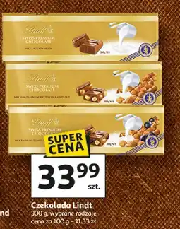 Auchan Czekolada gold z rodzynkami i orzechami Lindt oferta