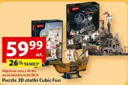 Auchan Puzzle 3d statki Cubicfun oferta