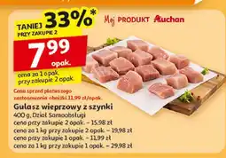 Auchan Gulasz wieprzowy z szynki Auchan Różnorodne (Logo Czerwone) oferta