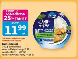 Auchan Filet z łososia w kremowym sosie koperkiem i ryżem Lisner Danie Na Raz oferta